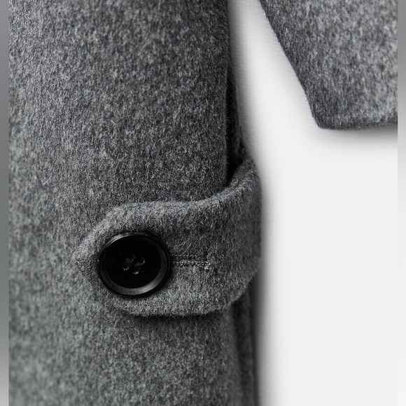 DOUBLE-FACED WOOL BLEND COAT GREY SIZE M-L REF. 7522/258 - Picture 8 of 10